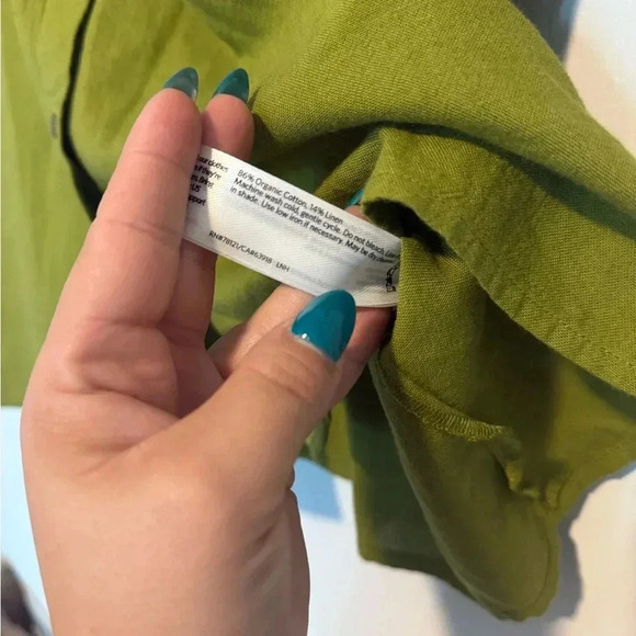 Eileen Fisher Womens Button Up Blouse Size Large Cotton/linen - Picture 3 of 4